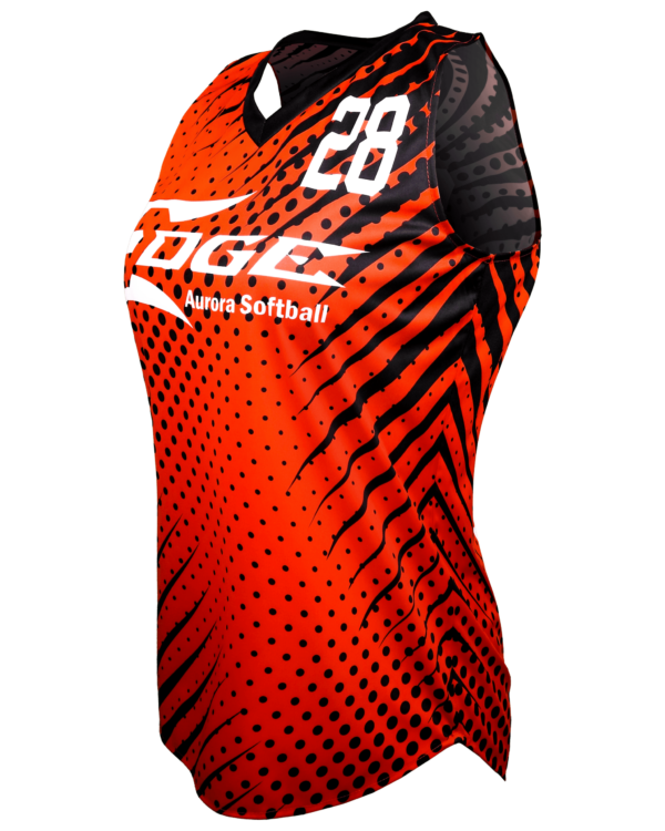 Racerback V Neck Softball Jersey 3