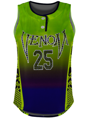 Sleeveless 2-Button Softball Jersey 1