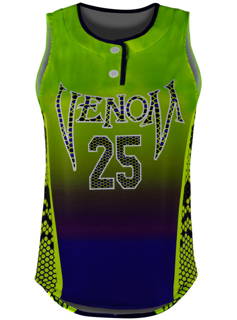 Sleeveless 2-Button Softball Jersey 1
