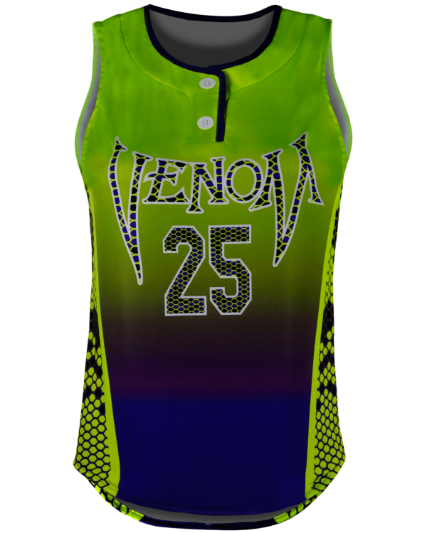 Sleeveless 2-Button Softball Jersey 1