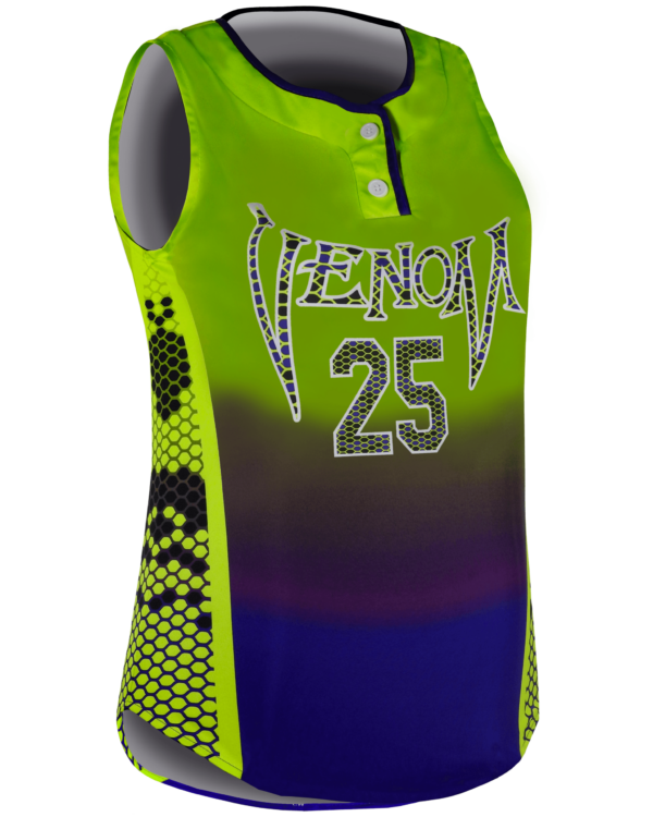 Sleeveless 2-Button Softball Jersey 2