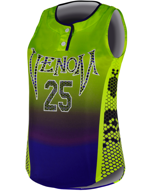 Sleeveless 2-Button Softball Jersey 3