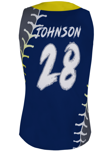 Sleeveless Full Button Softball Jersey 4