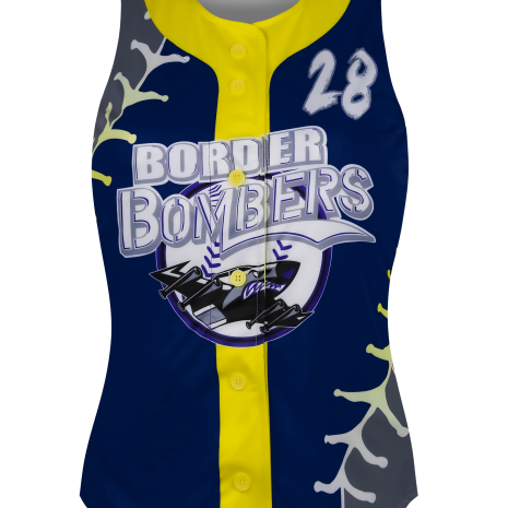 Sleeveless Full Button Softball Jersey 1