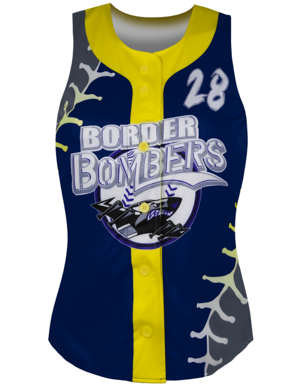 RSSBSL07POLYDEXFRONT.png Sleeveless Full Button Softball Jersey 1