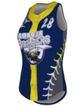 Sleeveless Full Button Softball Jersey 3
