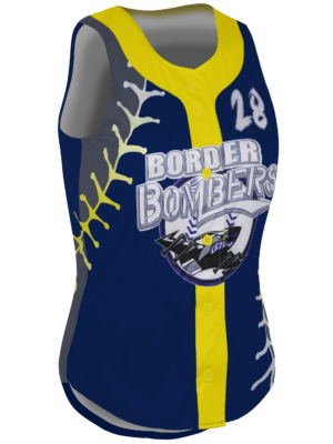 Sleeveless Full Button Softball Jersey 2
