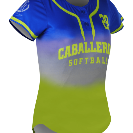 Short Sleeve 2-Button Softball Jersey 2