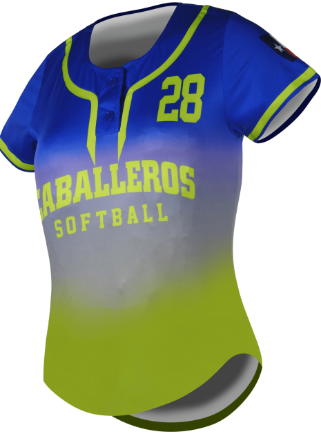 Short Sleeve 2-Button Softball Jersey 3