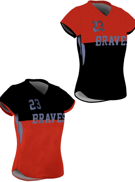 Single Ply Reversible V-Neck Softball Jersey 1