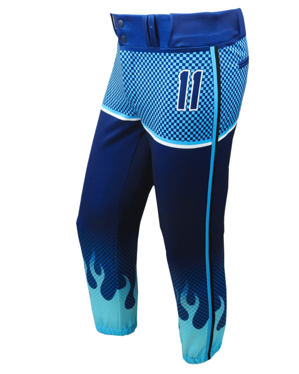 Full Sublimation Tapered Lowrise Softball Pants W/ Braiding 4