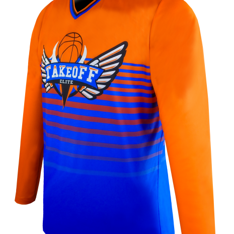 Long Sleeve V Neck Shooter Shirt 3