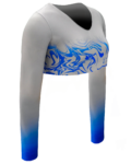 Full Sublimation Long Sleeve Cheer Crop Top 2