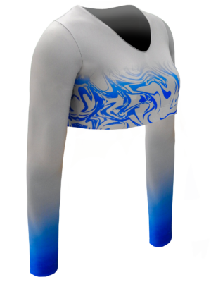 Full Sublimation Long Sleeve Cheer Crop Top 2