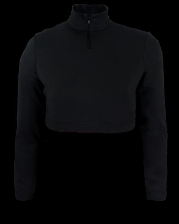 Dyed Long Sleeve Cheer Crop Top w/ Turtle Neck (Solid Color)