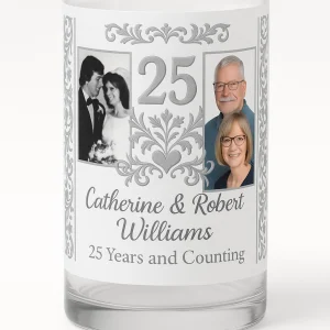 anniversary candle holder with photo