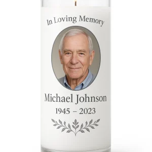 memorial candle holder with photo