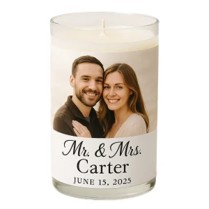 wedding candle holder with photo