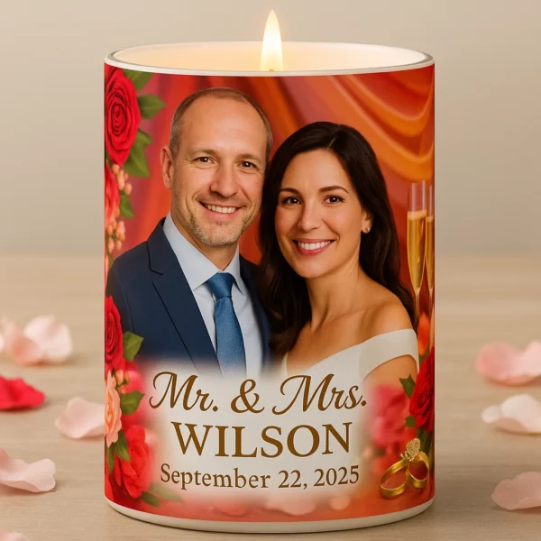 wedding candle red wedding candle red