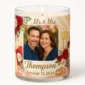 wedding candle red gold