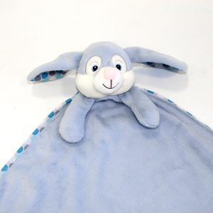 cubbies blue bunny baby blankie large closeup