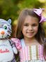girl with cubbies personalized embroidered cat plush
