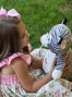 girl loving cubbies cat