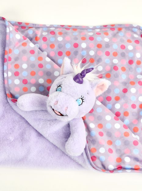 cubbies lavender unicorn baby blankie large