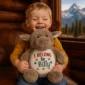 cubbies moose with happy boy