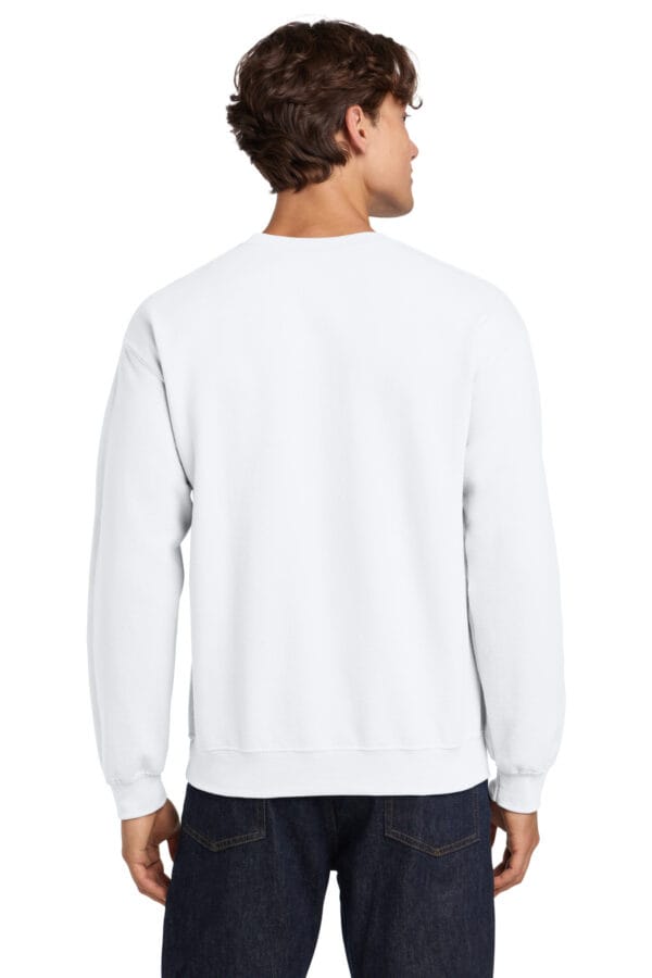 18000_white_model_back 18000 — Gildan ® Heavy Blend Crewneck Sweatshirt. 18000 - White - backModel