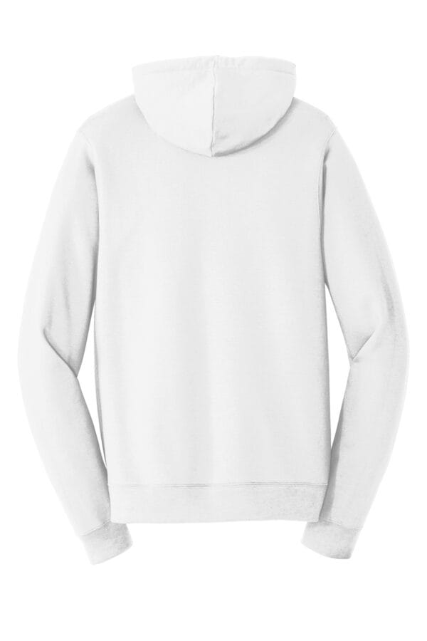PC850H_white_flat_back Port & Co ™ Fan Favorite Fleece Pullover Hooded Sweatshirt - White - backFlat
